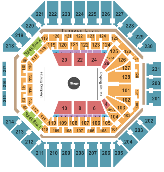 Frost Bank Center San Antonio Rodeo Seating Chart